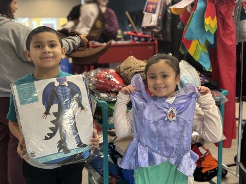 children dressed in costumes