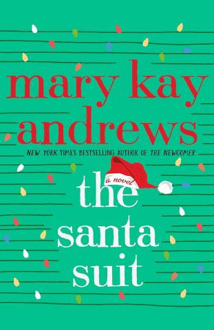 the santa suit novel cover with a santa hat perched on the word 'the'