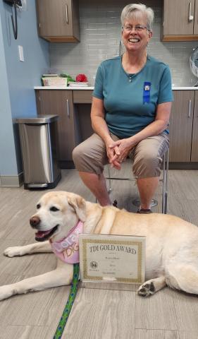 therapy dog with handler