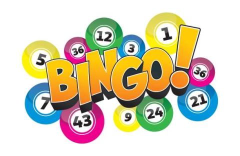 the word BINGO with bingo numbers