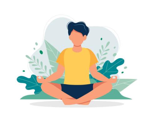 person in meditation pose