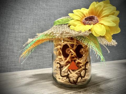 scarecrow mason jar