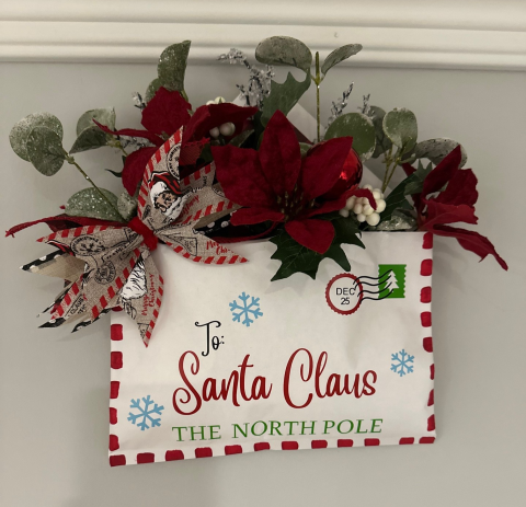decorative letter to santa wall decor