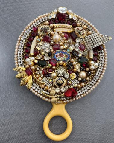 Bejeweled mirror by Susan Forbes