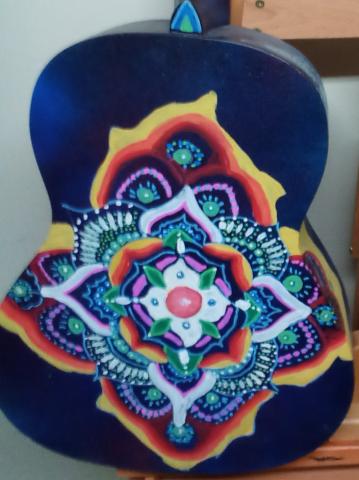 Painted guitar