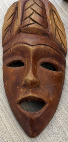 African mask collected by Jeannie Baker