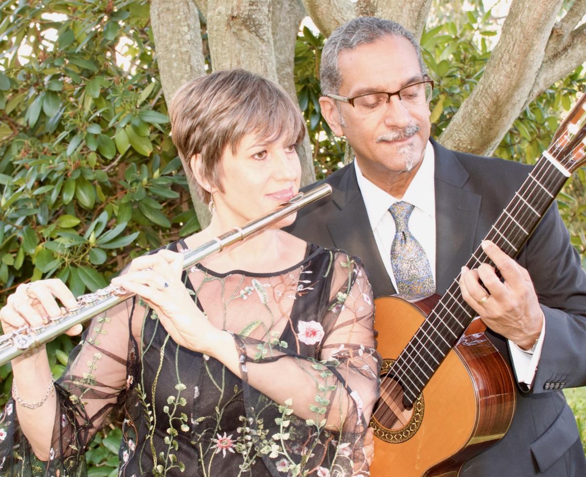 flutist Michelle LaPorte and guitarist Gerry Saulter