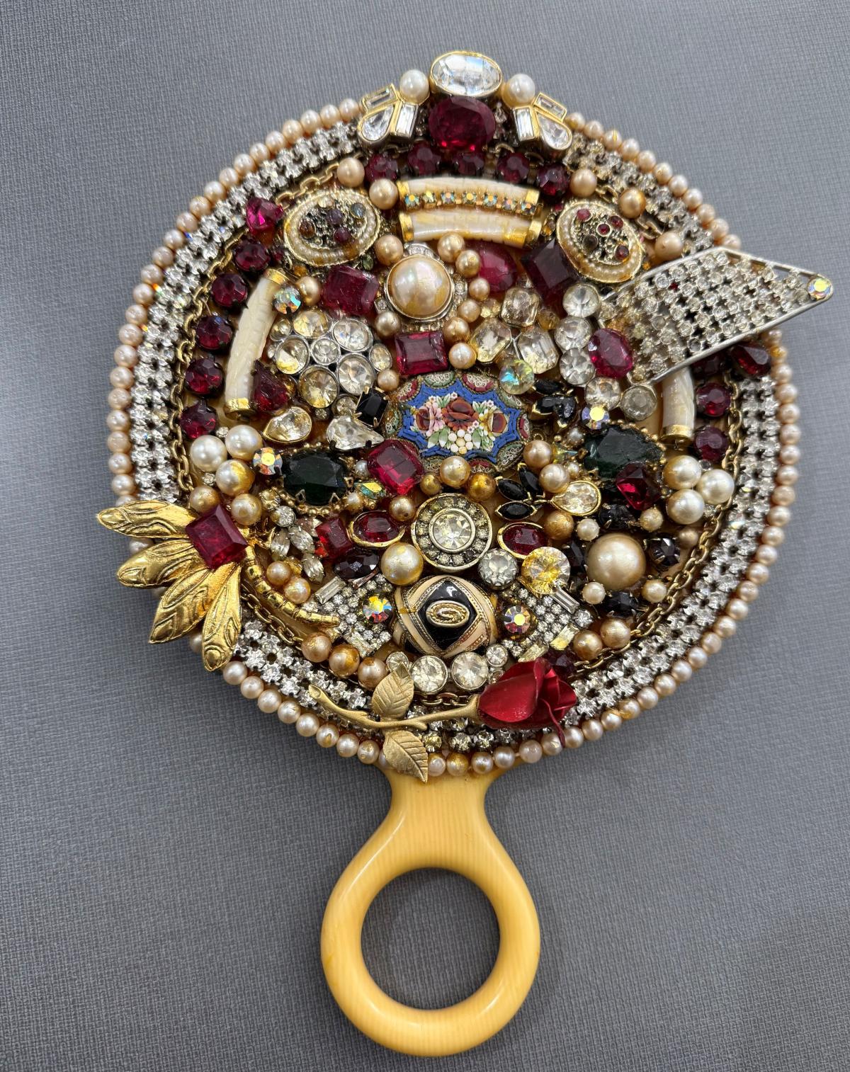 Bejeweled mirror by Susan Forbes